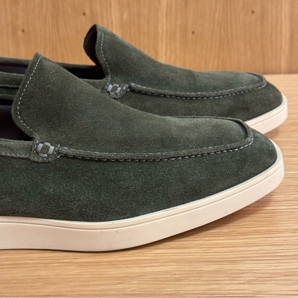 Joseph Abboud Hunter Green Suede Loafers - Picture 5 of 7
